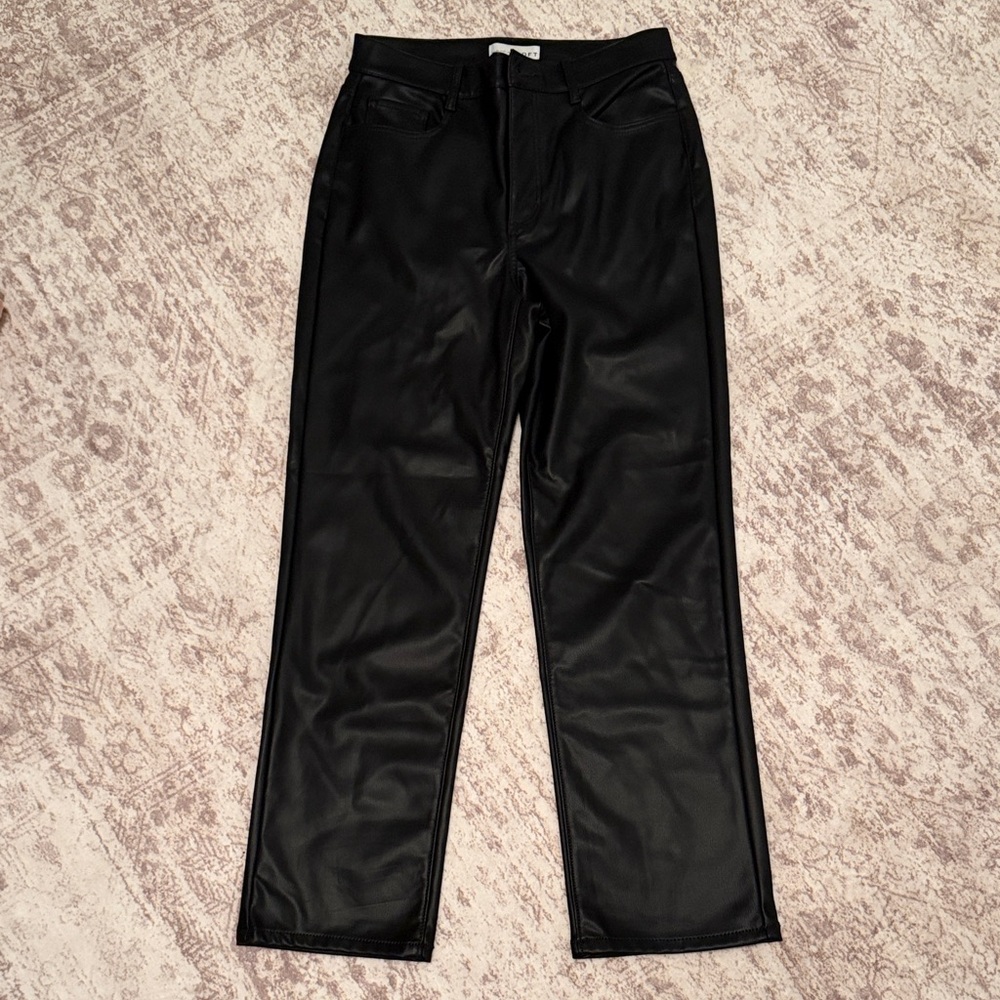 LOFT Black Faux Leather Pants